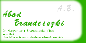 abod brandeiszki business card